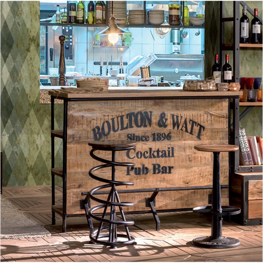 Acquista online Mobile bancone bar Boulton legno riciclato e metallo Agora'